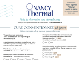 Fiche de réservation Nancy Thermal 2025