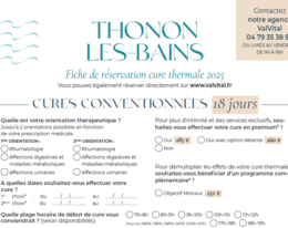 Fiche de réservation Thonon-les-Bains 2025